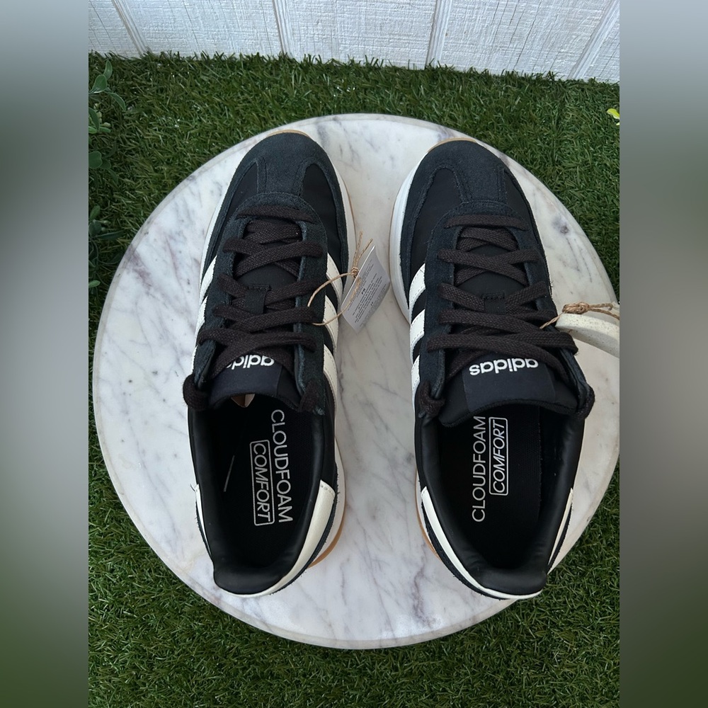 adidas RUN 7OS 2.0 SHOES Core Black / Core White / Core White women size 7 NEW - Picture 14 of 16